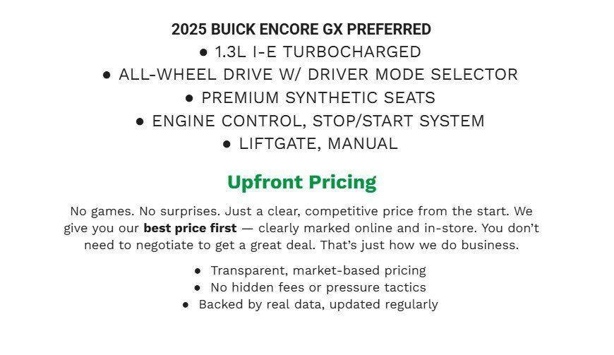 used 2025 Buick Encore GX car, priced at $21,895
