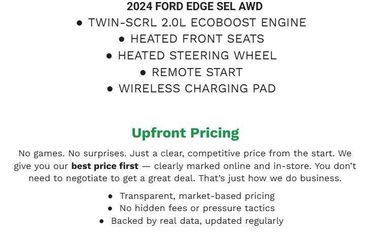 used 2024 Ford Edge car, priced at $28,839