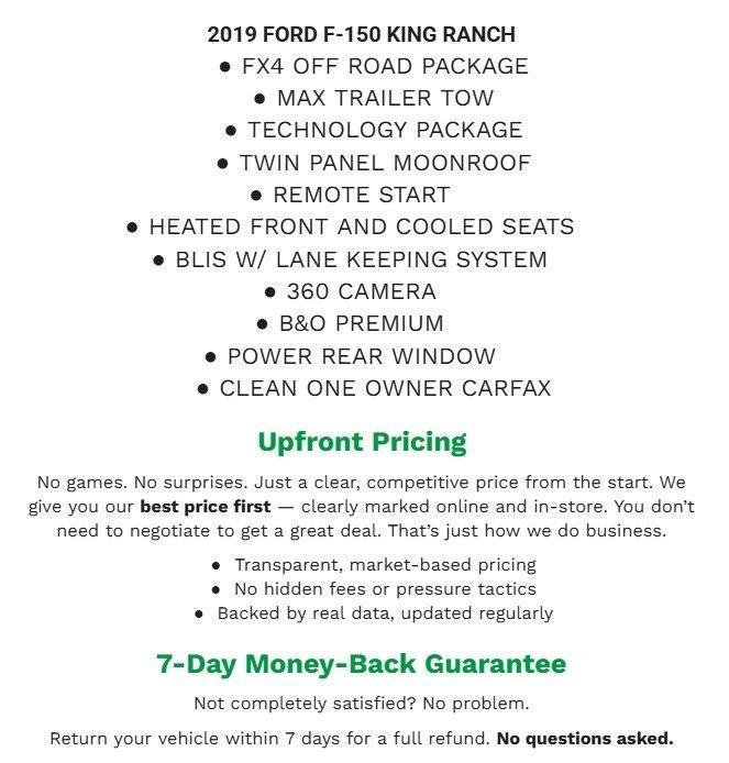 used 2019 Ford F-150 car, priced at $31,667