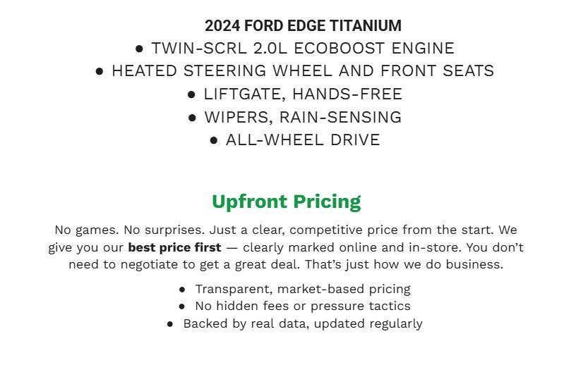 used 2024 Ford Edge car, priced at $29,329