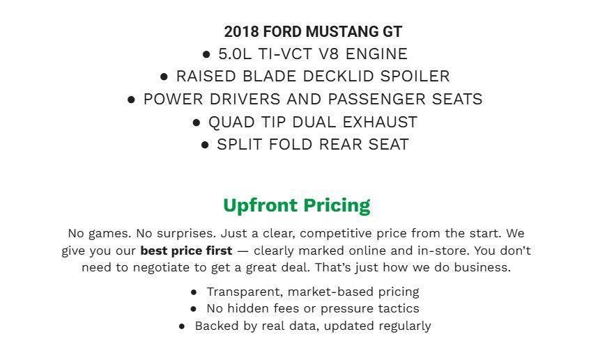 used 2018 Ford Mustang car, priced at $30,396