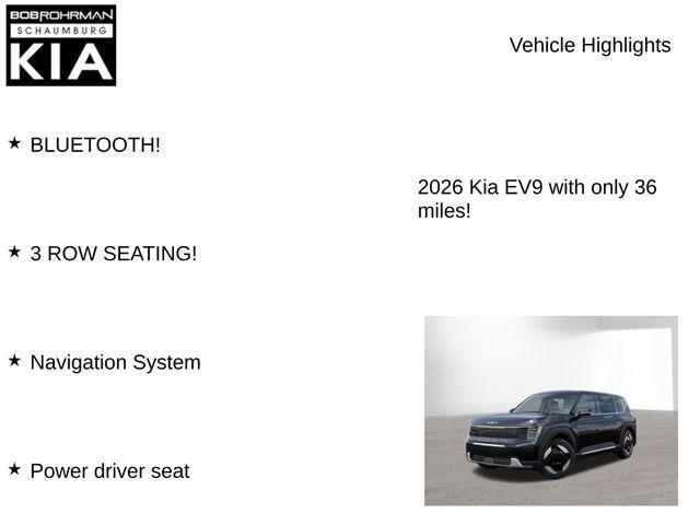 new 2026 Kia EV9 car, priced at $59,825