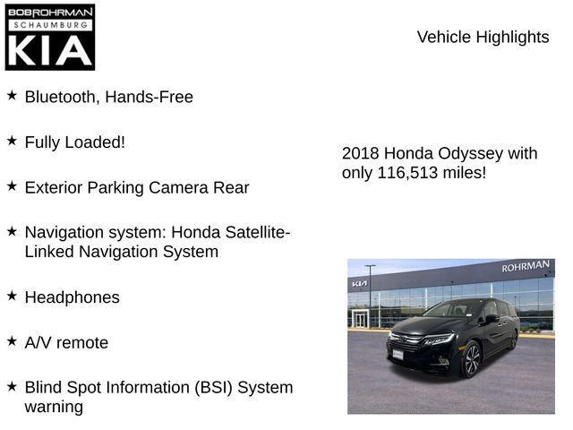 used 2018 Honda Odyssey car, priced at $21,500