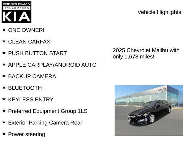 used 2025 Chevrolet Malibu car, priced at $20,998