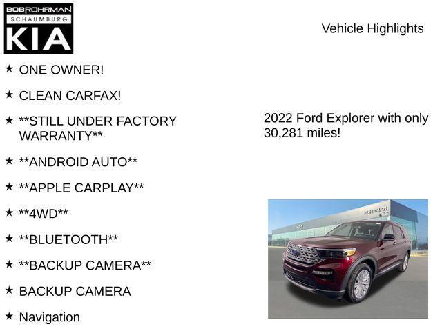 used 2022 Ford Explorer car, priced at $30,489