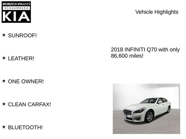 used 2018 INFINITI Q70 car, priced at $17,495