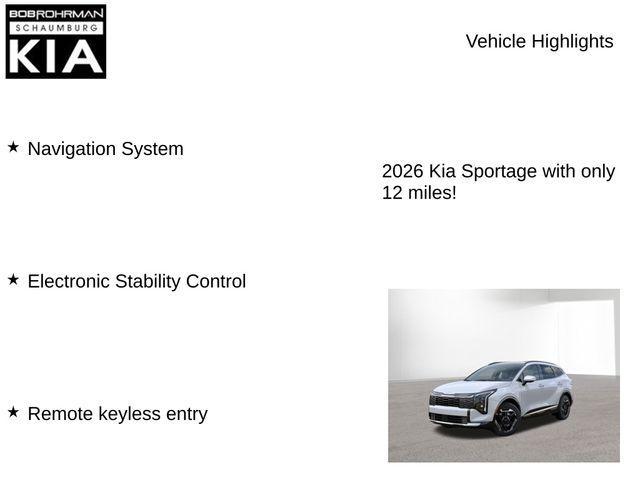 new 2026 Kia Sportage car, priced at $35,269