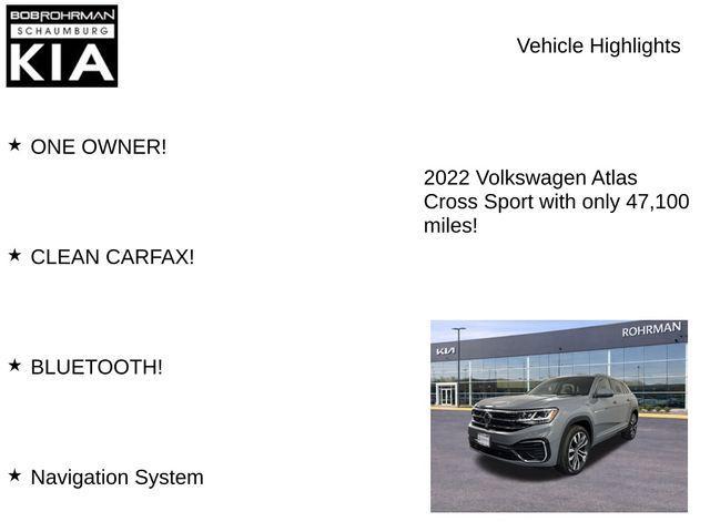 used 2022 Volkswagen Atlas Cross Sport car, priced at $30,259