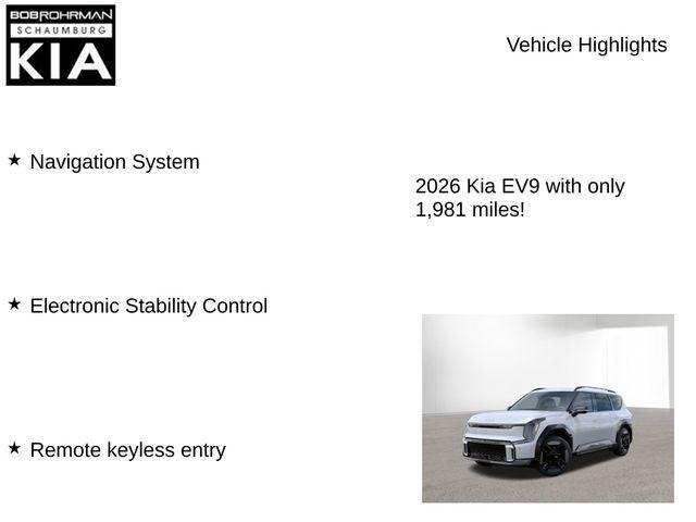 new 2026 Kia EV9 car, priced at $74,810