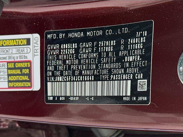 used 2018 Honda Clarity Plug-In Hybrid car, priced at $18,695