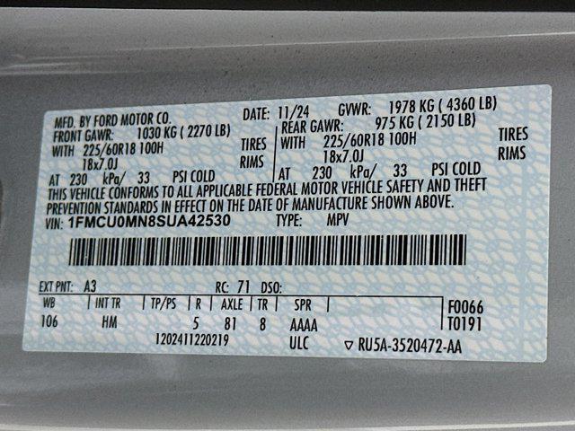 used 2025 Ford Escape car, priced at $19,797