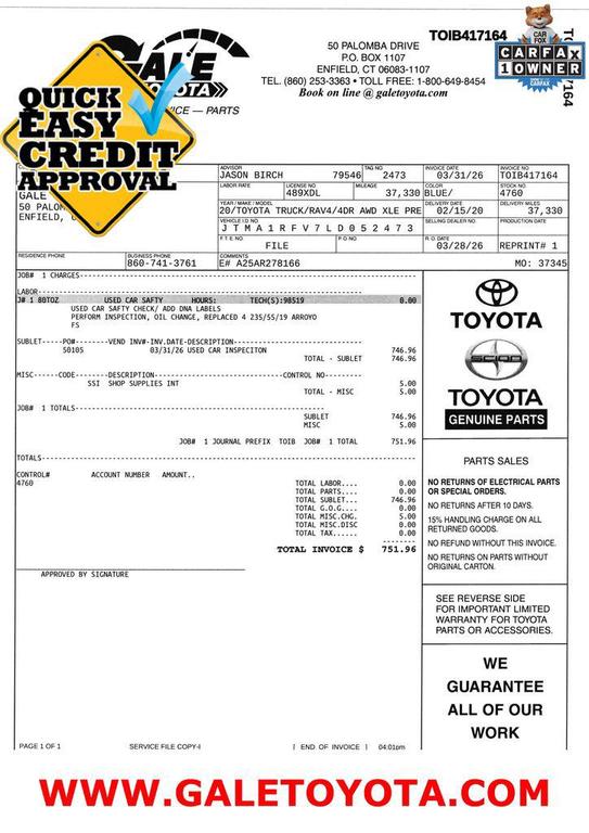 used 2020 Toyota RAV4 car, priced at $29,325