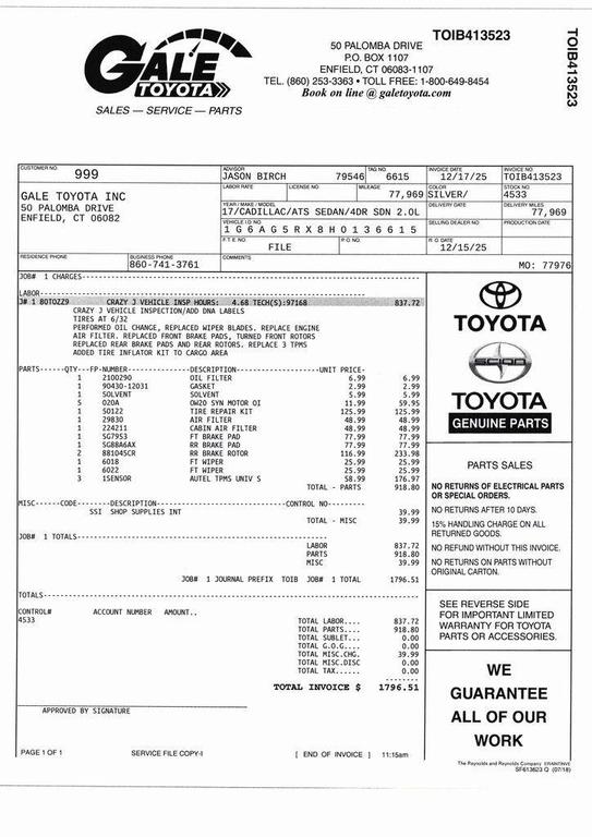 used 2017 Cadillac ATS car, priced at $12,625