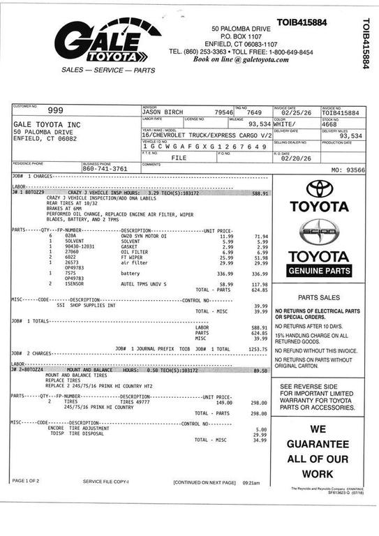 used 2016 Chevrolet Express 2500 car, priced at $14,625