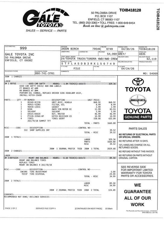used 2024 Toyota Tundra car, priced at $42,625
