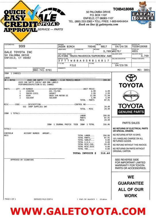 used 2025 Ford Maverick car, priced at $29,325