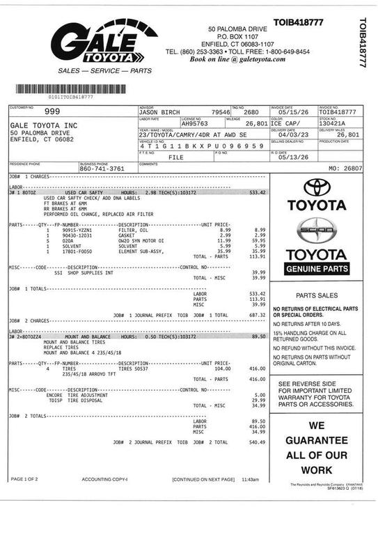 used 2023 Toyota Camry car, priced at $29,648