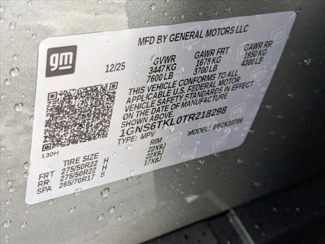 new 2026 Chevrolet Tahoe car, priced at $89,475