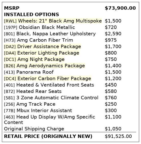 used 2021 Mercedes-Benz AMG GLC 63 car, priced at $39,099