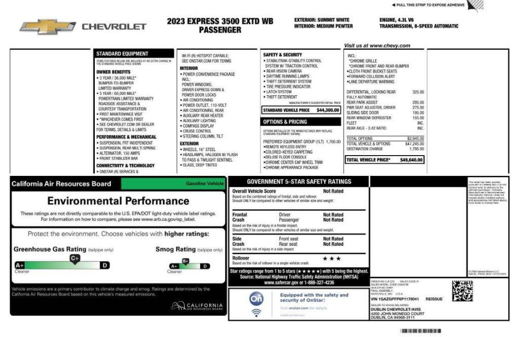 used 2023 Chevrolet Express 3500 car, priced at $25,999