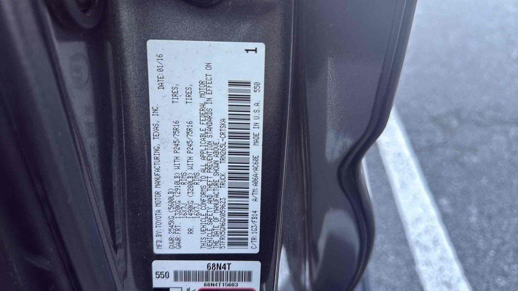 used 2016 Toyota Tacoma car, priced at $19,500