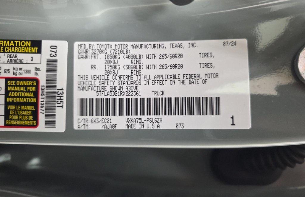 used 2024 Toyota Tundra car, priced at $48,000