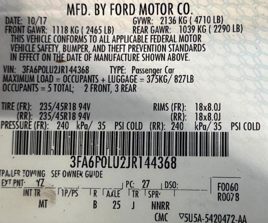 used 2018 Ford Fusion Hybrid car, priced at $12,499