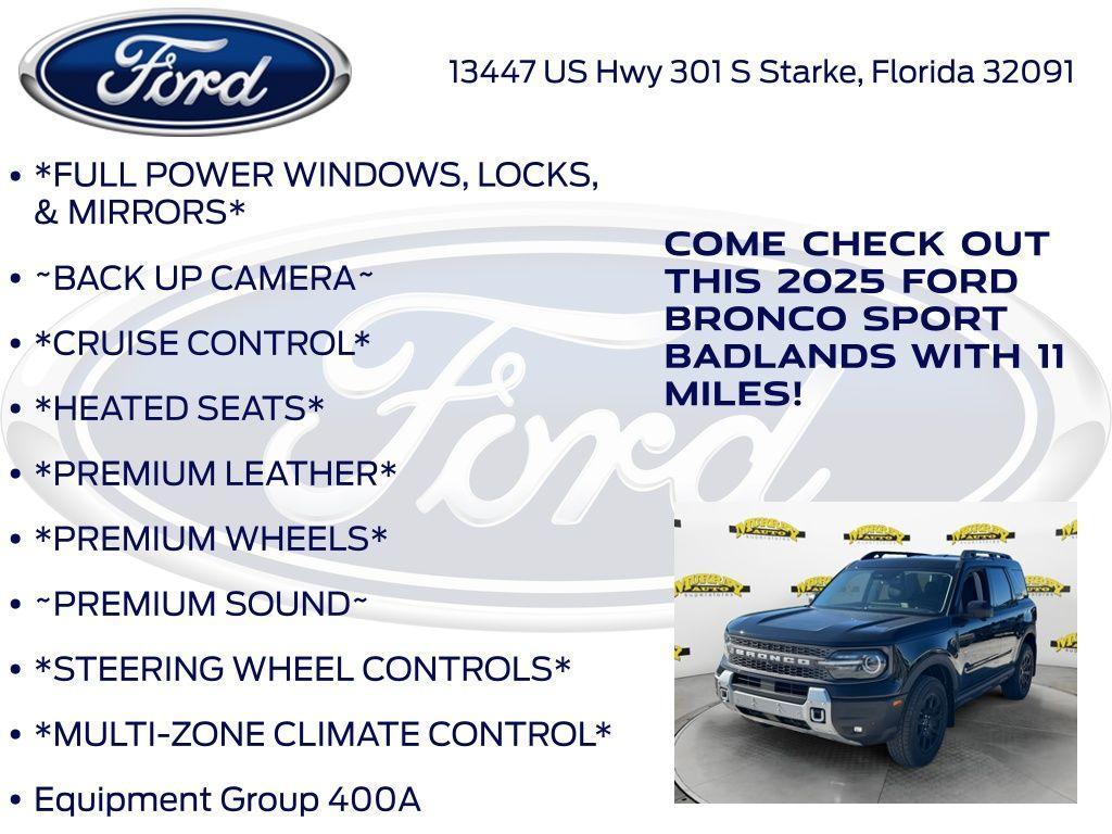 new 2025 Ford Bronco Sport car, priced at $39,574