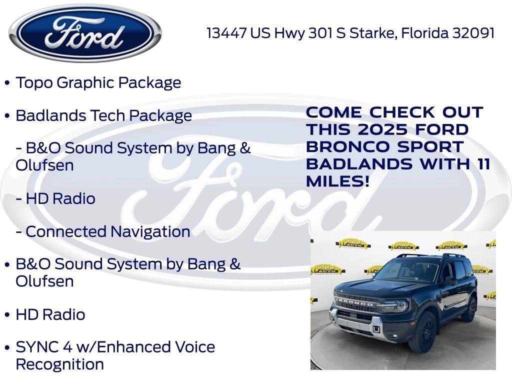 new 2025 Ford Bronco Sport car, priced at $39,574