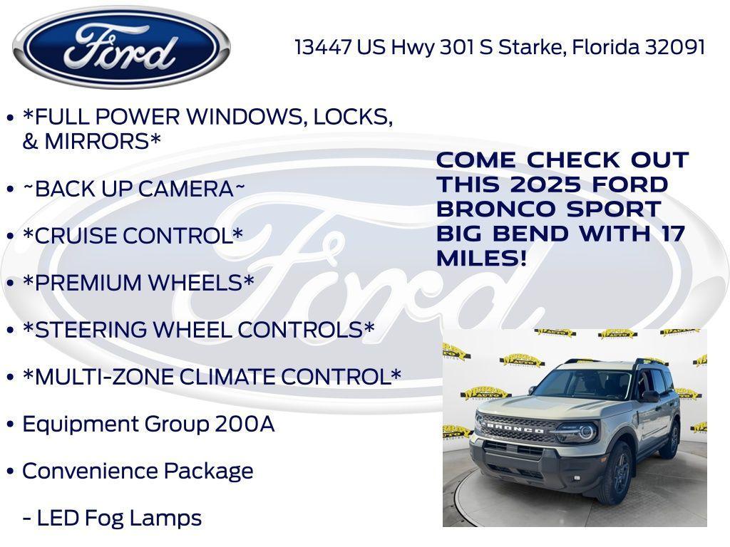 new 2025 Ford Bronco Sport car, priced at $33,299