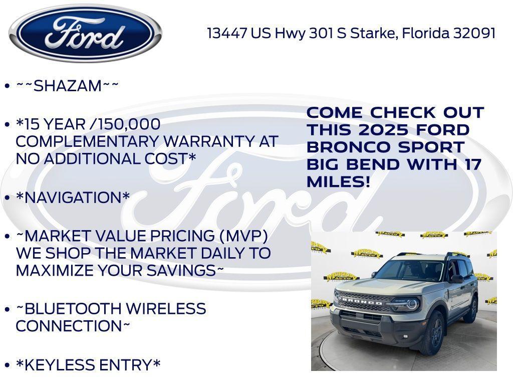 new 2025 Ford Bronco Sport car, priced at $33,299
