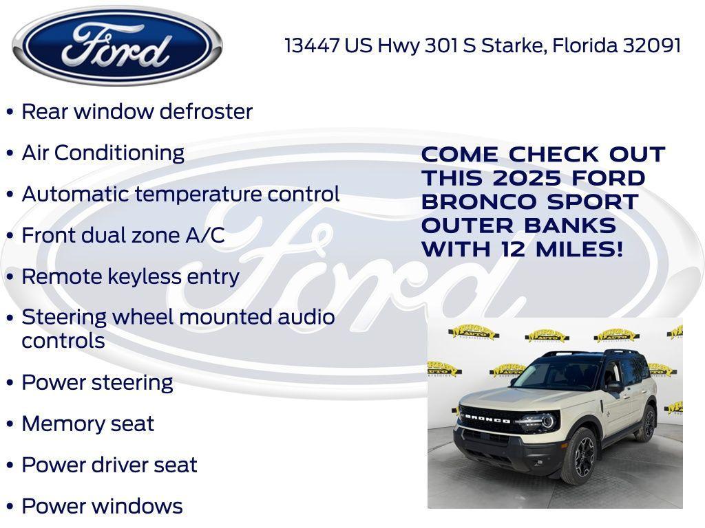 new 2025 Ford Bronco Sport car, priced at $37,997