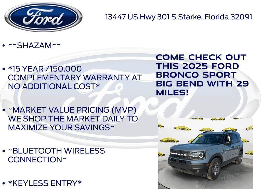 new 2025 Ford Bronco Sport car, priced at $32,675
