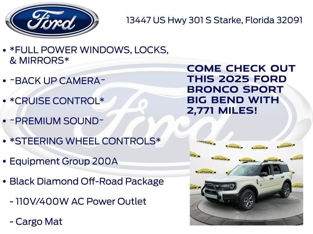 new 2025 Ford Bronco Sport car, priced at $30,999