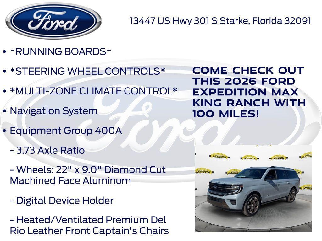 new 2026 Ford Expedition Max car, priced at $91,895