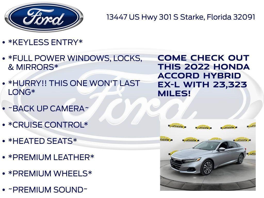 used 2022 Honda Accord Hybrid car, priced at $24,455