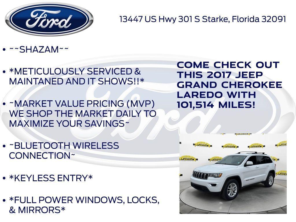 used 2017 Jeep Grand Cherokee car, priced at $12,723