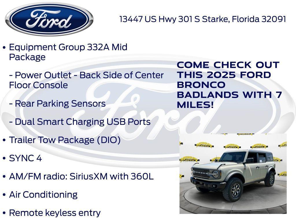 new 2025 Ford Bronco car, priced at $55,538