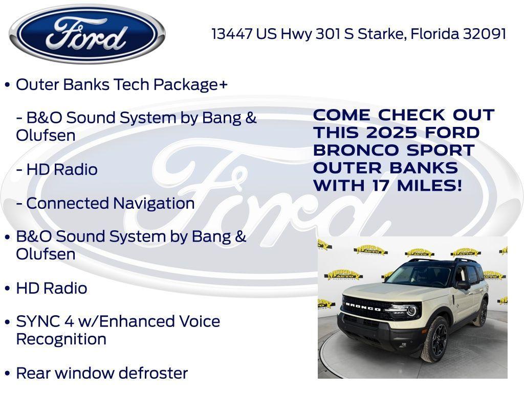 new 2025 Ford Bronco Sport car, priced at $37,180