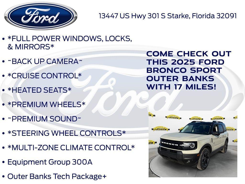 new 2025 Ford Bronco Sport car, priced at $37,180