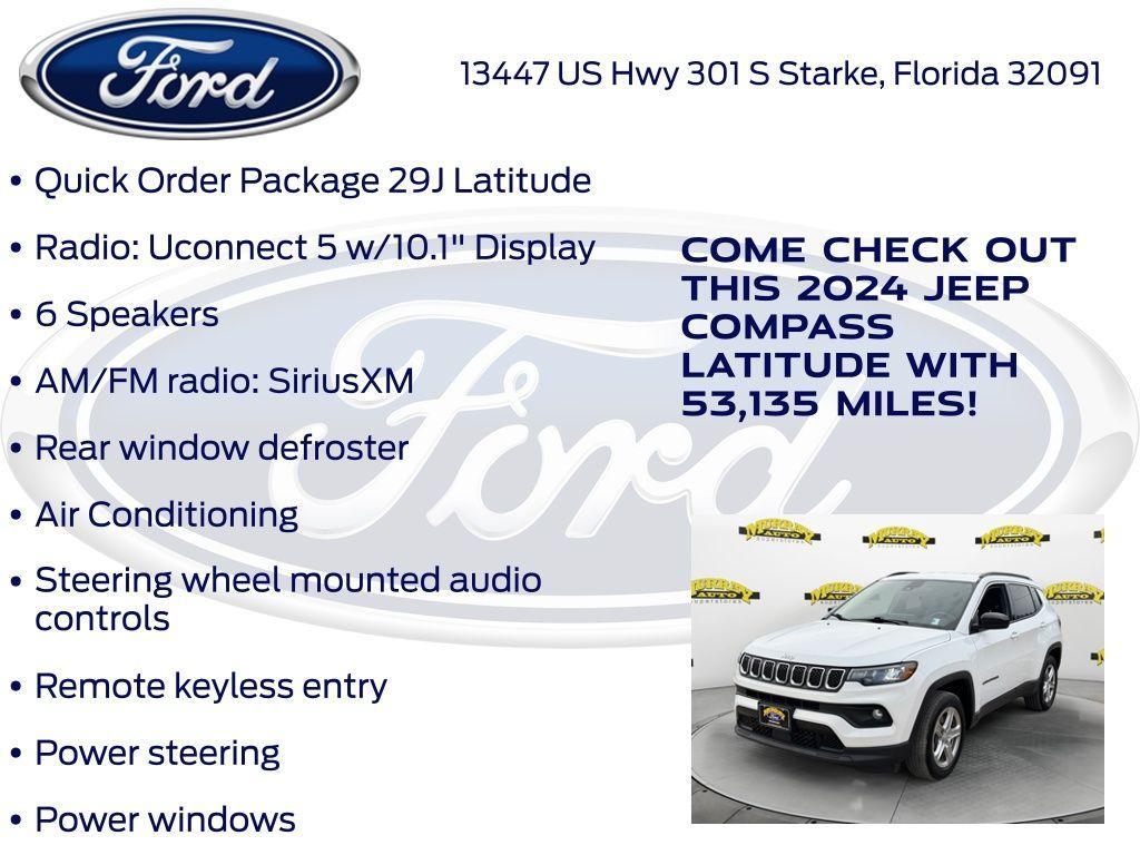 used 2024 Jeep Compass car, priced at $19,987