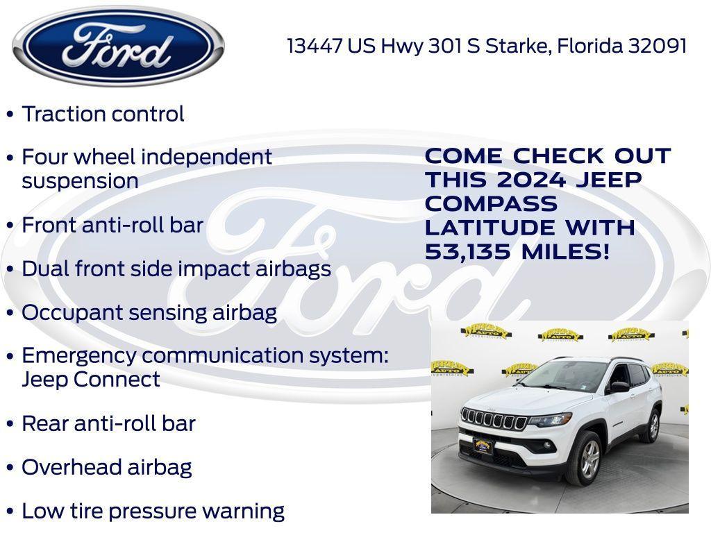 used 2024 Jeep Compass car, priced at $19,987