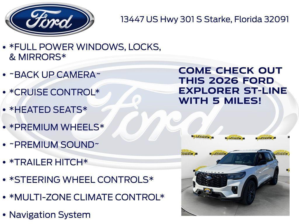 new 2026 Ford Explorer car, priced at $45,186