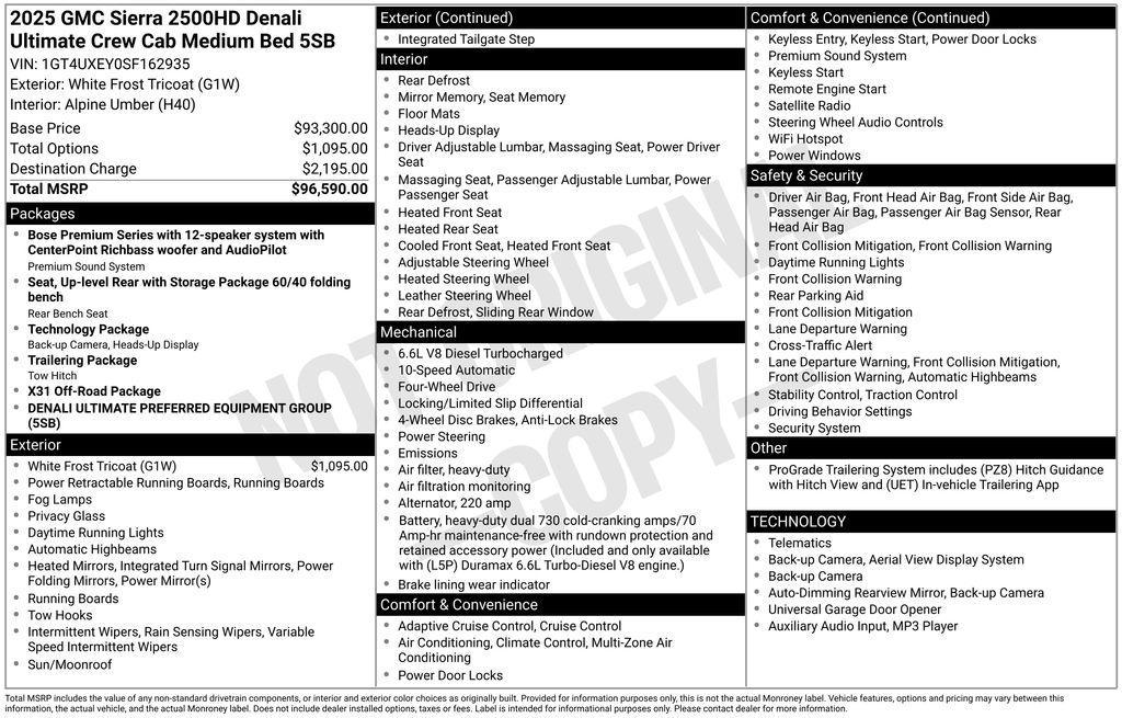 used 2025 GMC Sierra 2500 car, priced at $85,522