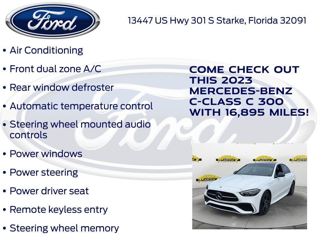 used 2023 Mercedes-Benz C-Class car, priced at $33,987