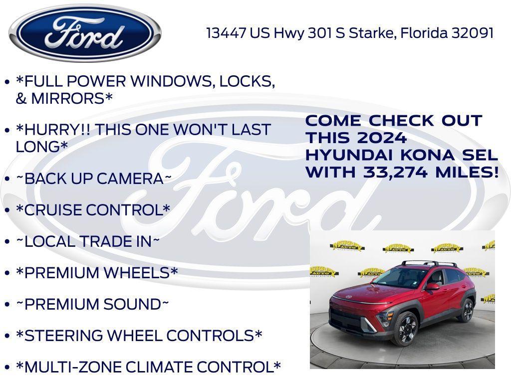 used 2024 Hyundai Kona car, priced at $20,620