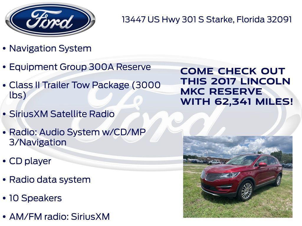 used 2017 Lincoln MKC car, priced at $17,147