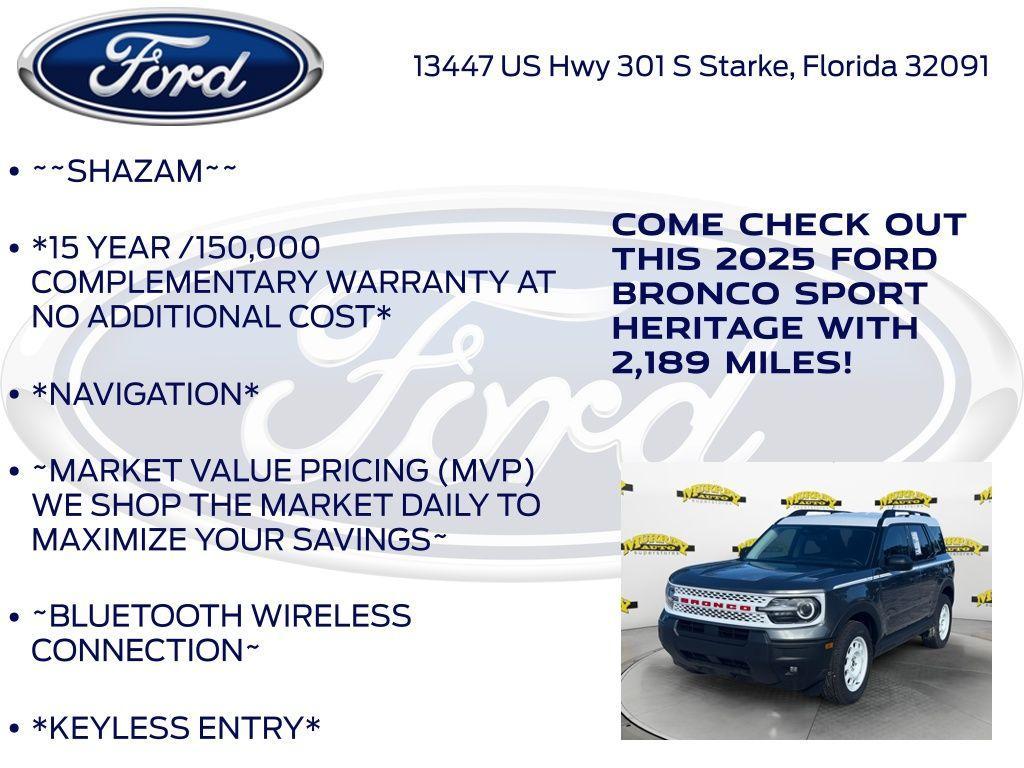 new 2025 Ford Bronco Sport car, priced at $31,999