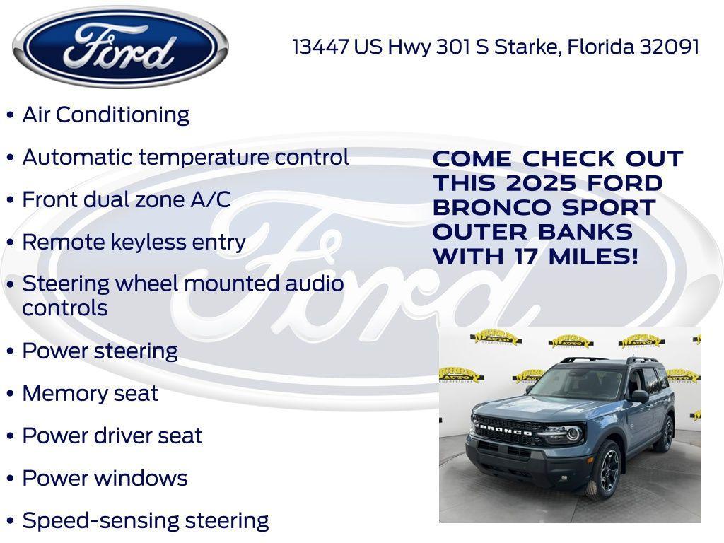 new 2025 Ford Bronco Sport car, priced at $38,286