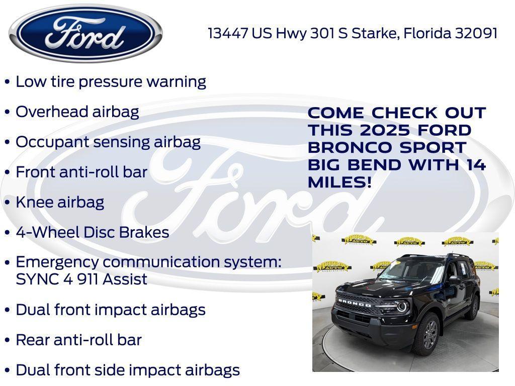 new 2025 Ford Bronco Sport car, priced at $30,895